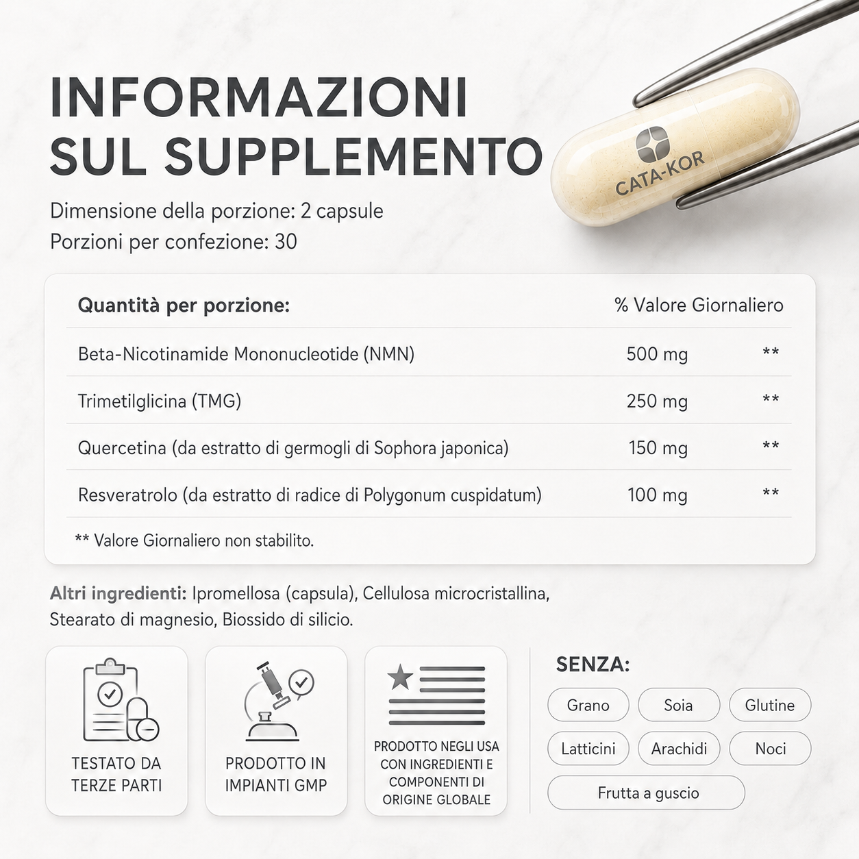 Cata-Kor NMN: Energia pulita, concentrazione e costanza